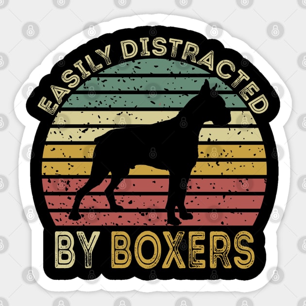 Easily Distracted By Boxers Sticker by DragonTees